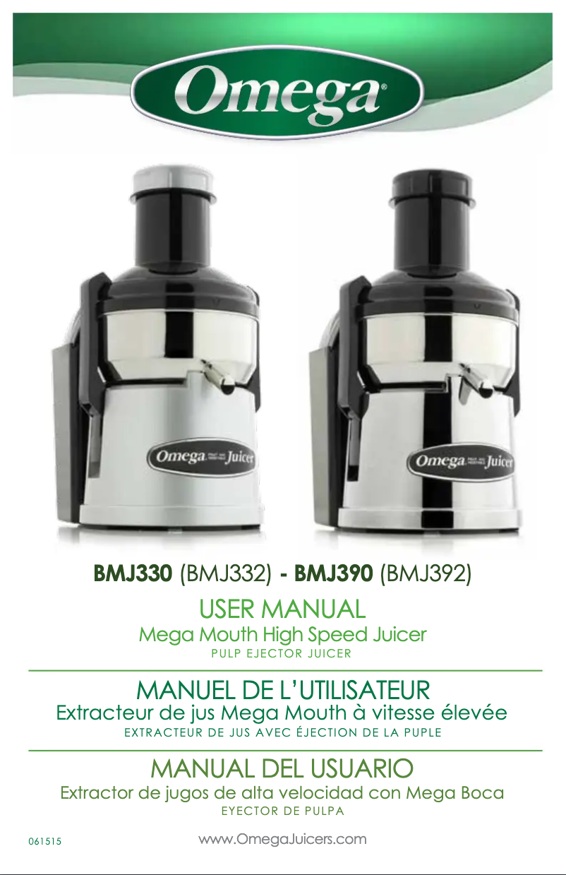 Page 1 de la notice Manuel utilisateur Omega BMJ330