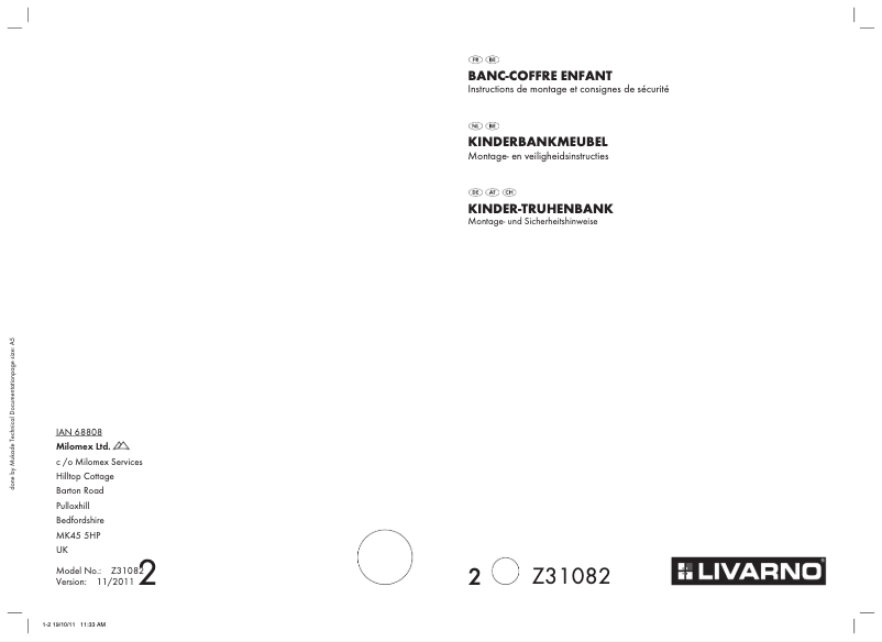 Image de la première page du manuel de l'appareil Z31082