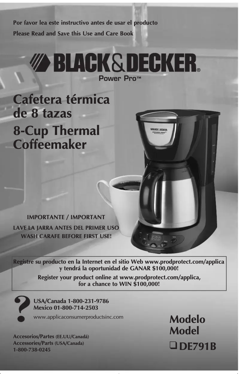 Page 1 de la notice Manuel utilisateur Black & Decker DE791B