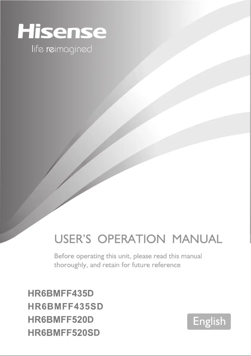 Page 1 de la notice Mode d'emploi Hisense HR6BMFF520SD