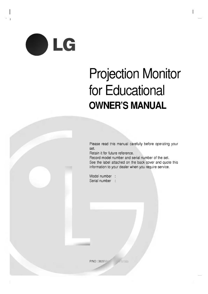 Page 1 de la notice Manuel utilisateur LG MT-54NA21