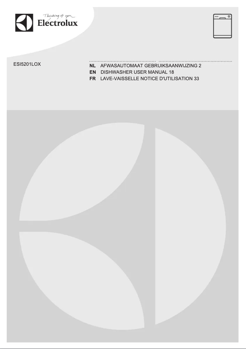 Image de la première page du manuel de l'appareil ESI5201LOX