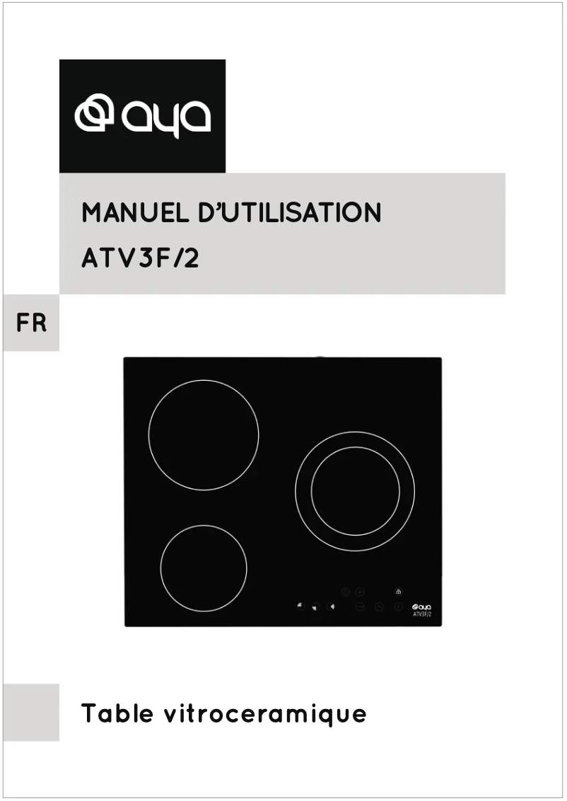 Image de la première page du manuel de l'appareil ATV3F