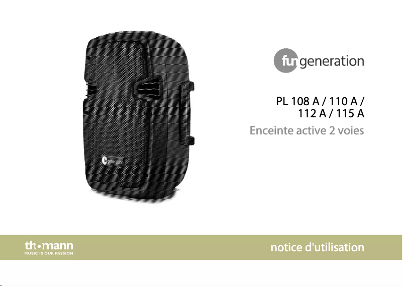 Page 1 de la notice Manuel utilisateur Fun Generation PL 115 A
