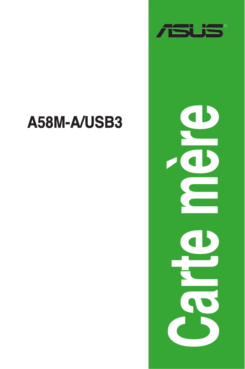 Page 1 de la notice Manuel utilisateur Asus A58M-A