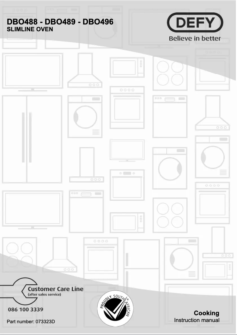Page 1 de la notice Manuel utilisateur Defy DBO496