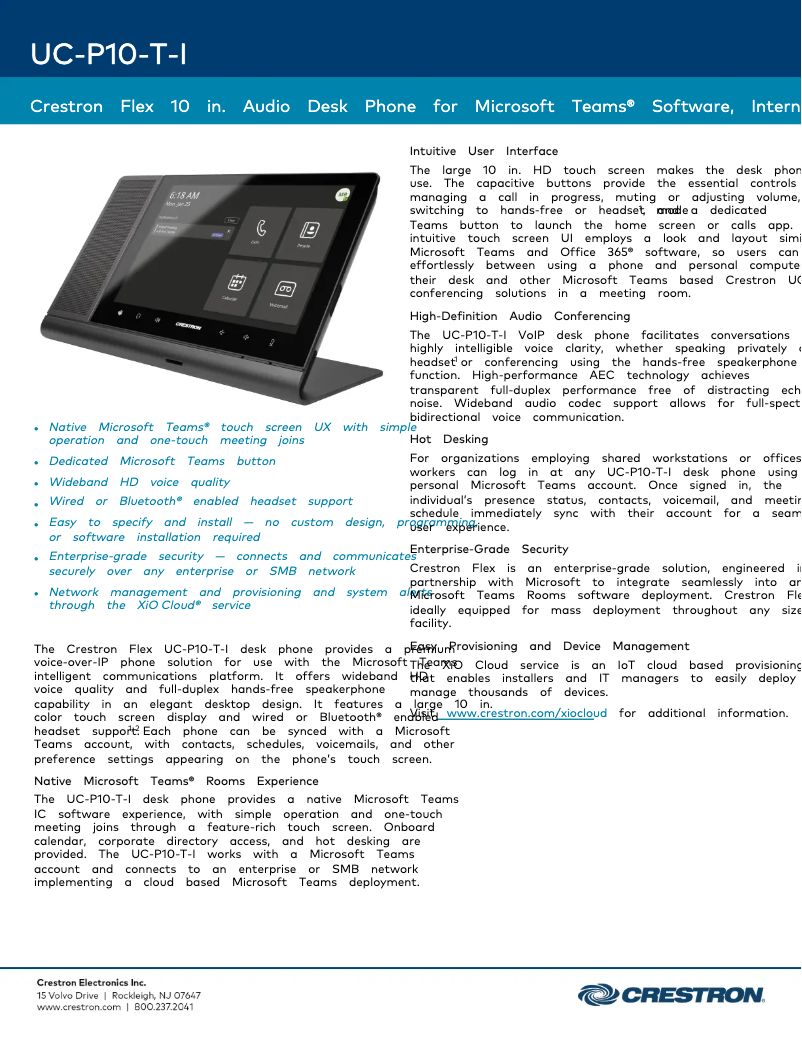 Image de la première page du manuel de l'appareil UC-P10-T-I