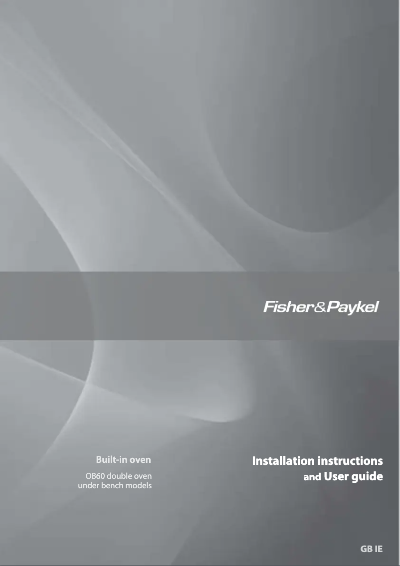 Page n°1 - Manuel utilisateur Fisher & Paykel OB60HDEX3