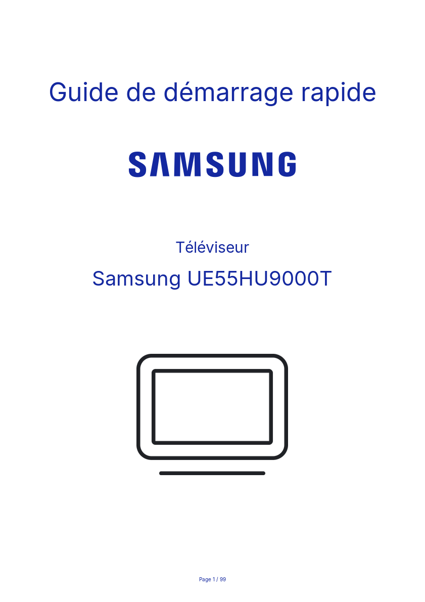 Image de la première page du manuel de l'appareil UE55HU9000T