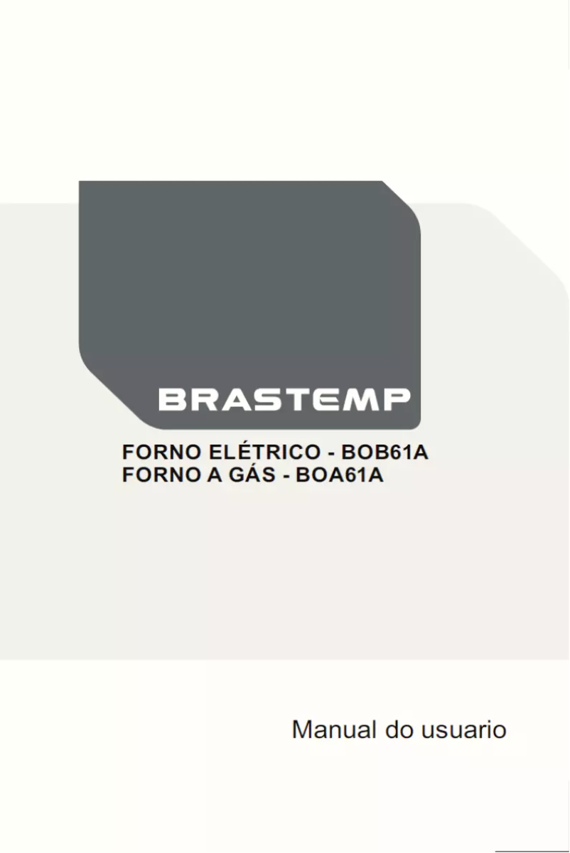 Page n°1 - Manuel utilisateur Brastemp BOB61