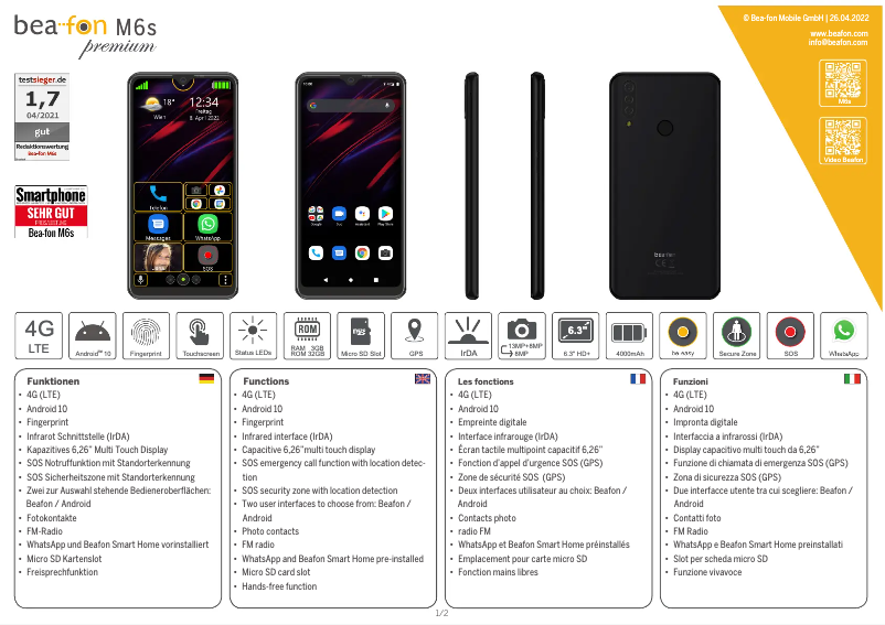 Image de la première page du manuel de l'appareil M6s premium