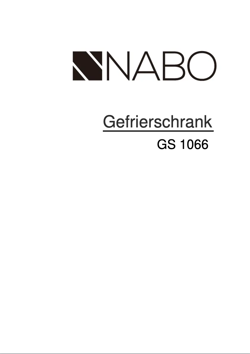Page n°1 - Manuel utilisateur Nabo GS 1066