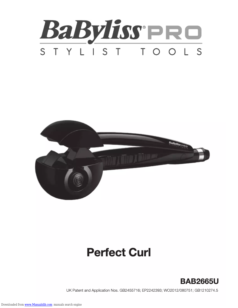 Page 1 de la notice Manuel utilisateur BaByliss Perfect Curl BAB2665U