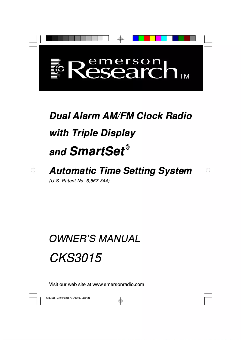 Image de la première page du manuel de l'appareil CKS3015