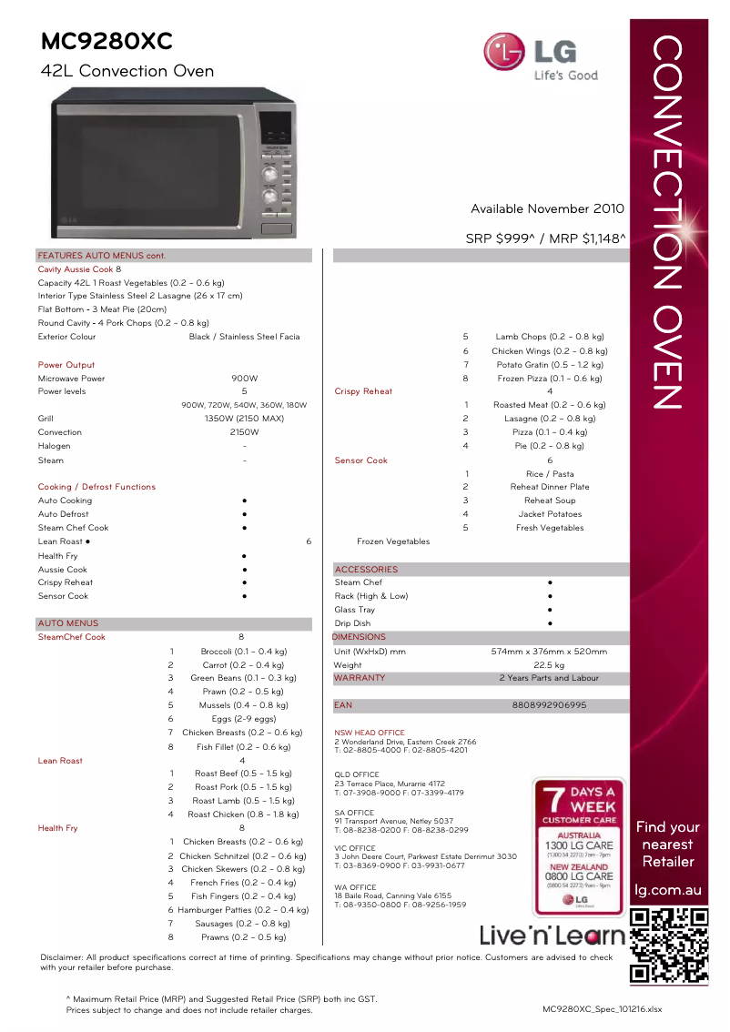 Imagen de la primera página del manual del dispositivo MC9280XC1