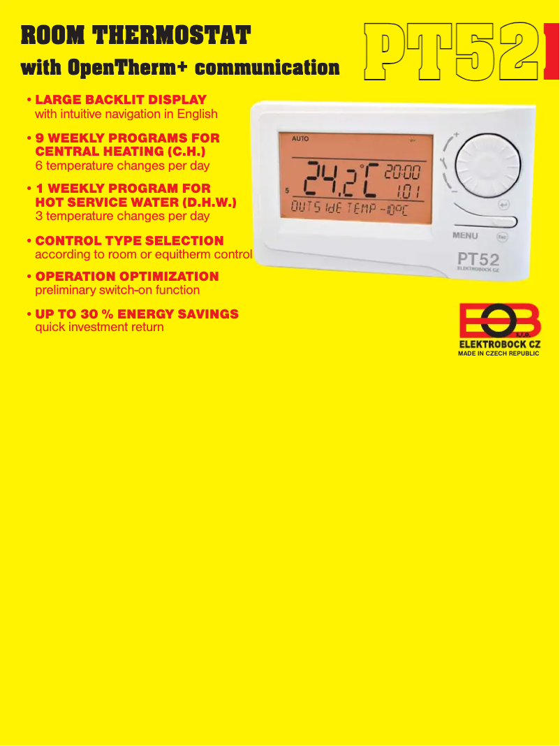 Image de la première page du manuel de l'appareil PT52