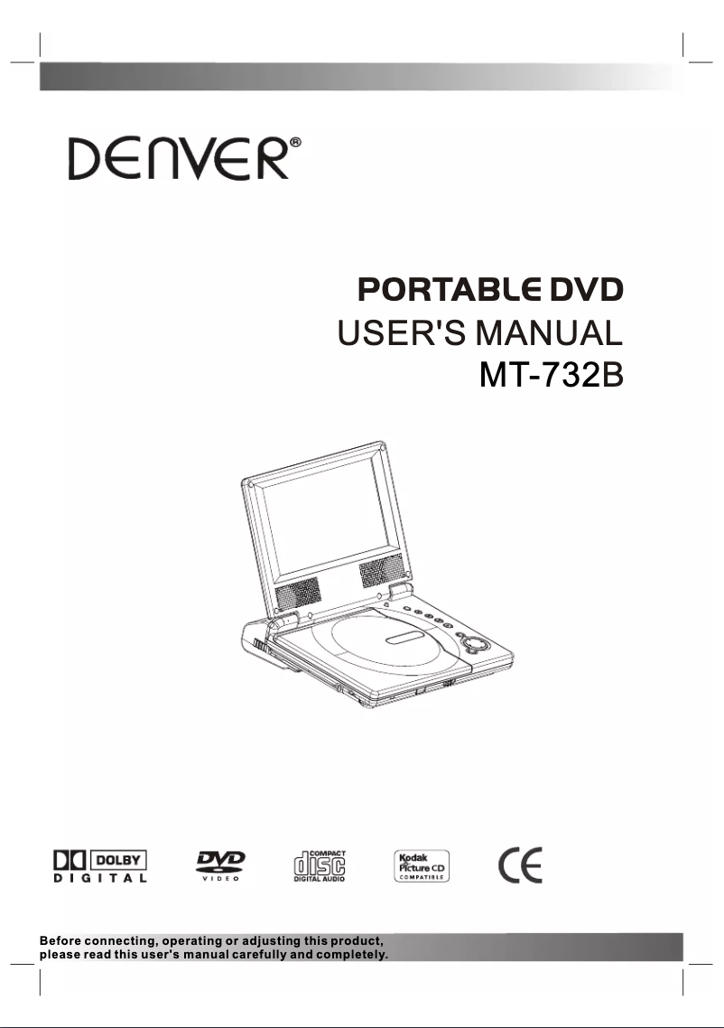 Page 1 de la notice Manuel utilisateur Denver MT-732B