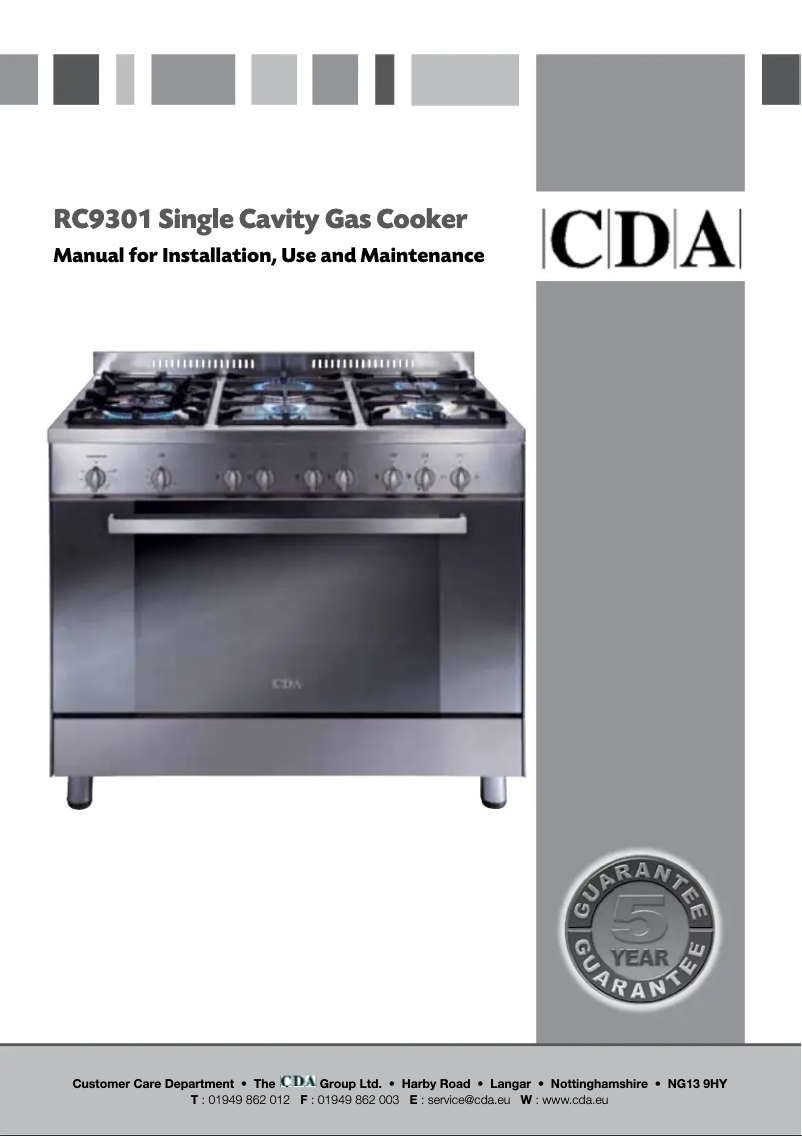 Page n°1 - Manuel utilisateur CDA RC9301