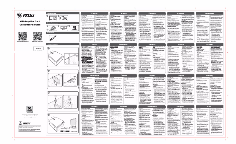Página 1 del manual Manual de usuario MSI GeForce RTX 2060 SUPER