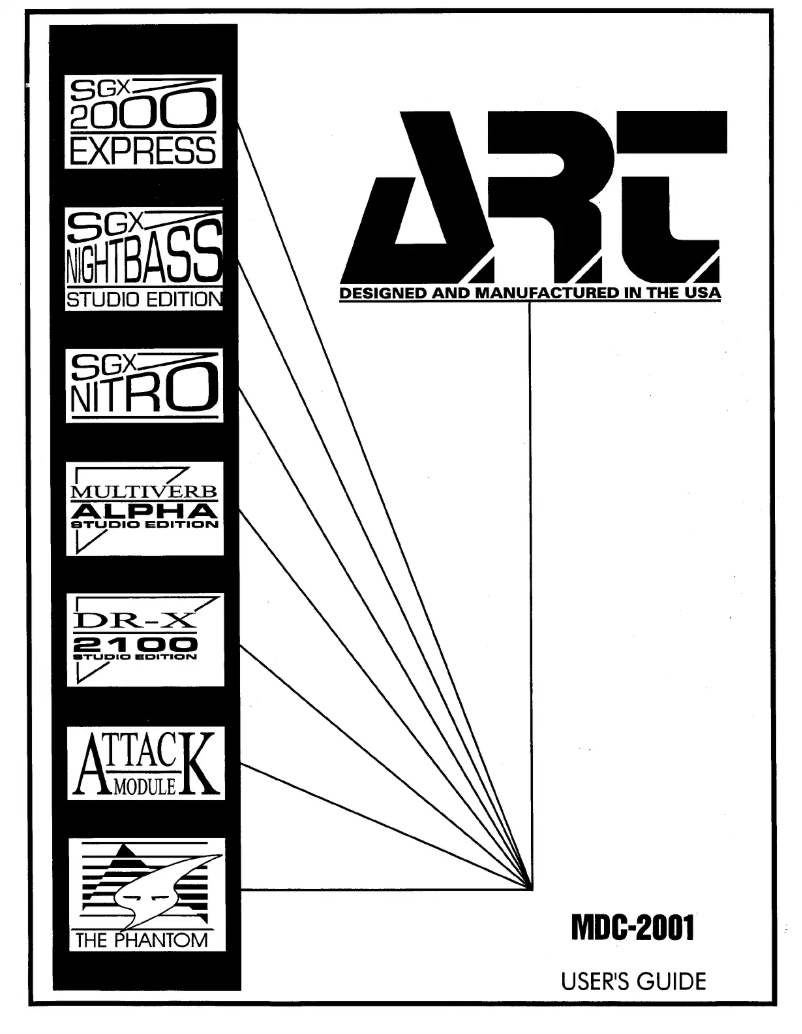 Page 1 de la notice Manuel utilisateur ART MDC-2001