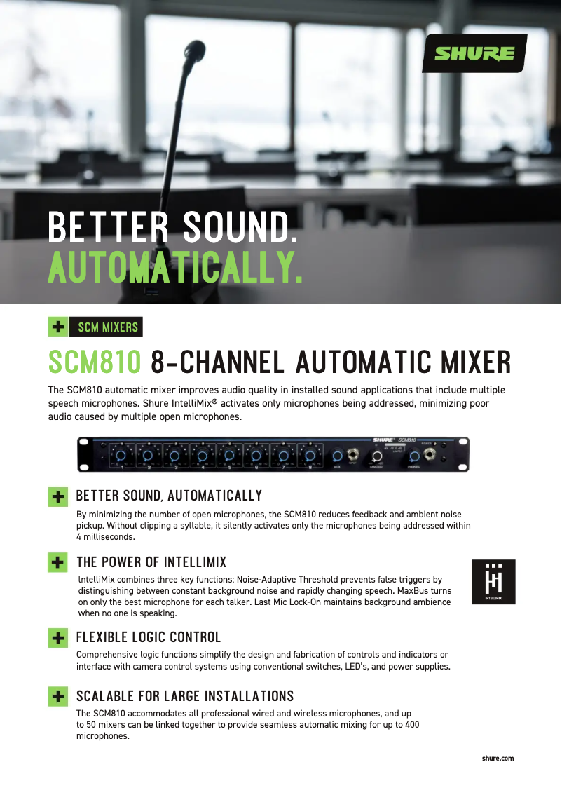 Page n°1 - Brochure Shure SCM810