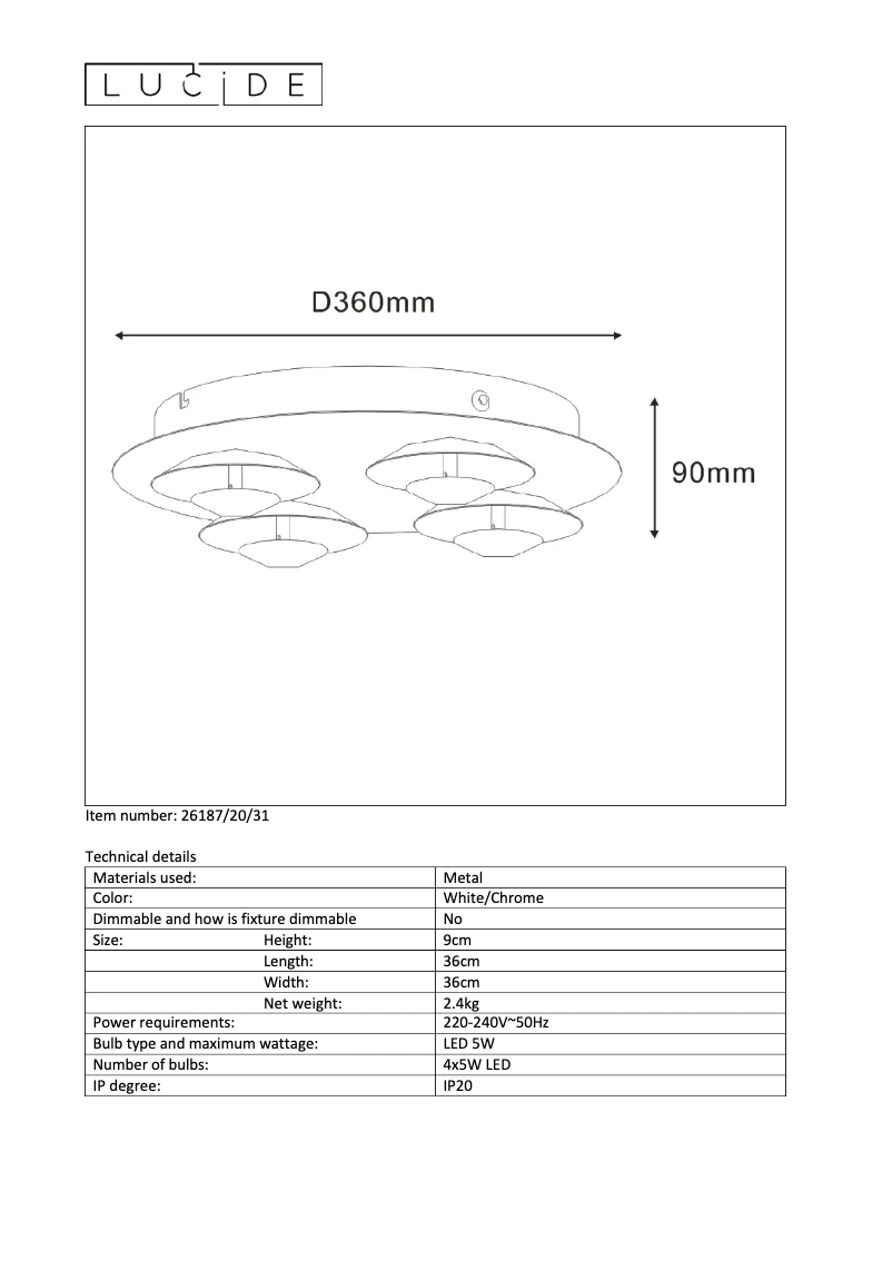 Image de la première page du manuel de l'appareil Amine 26187/20/31