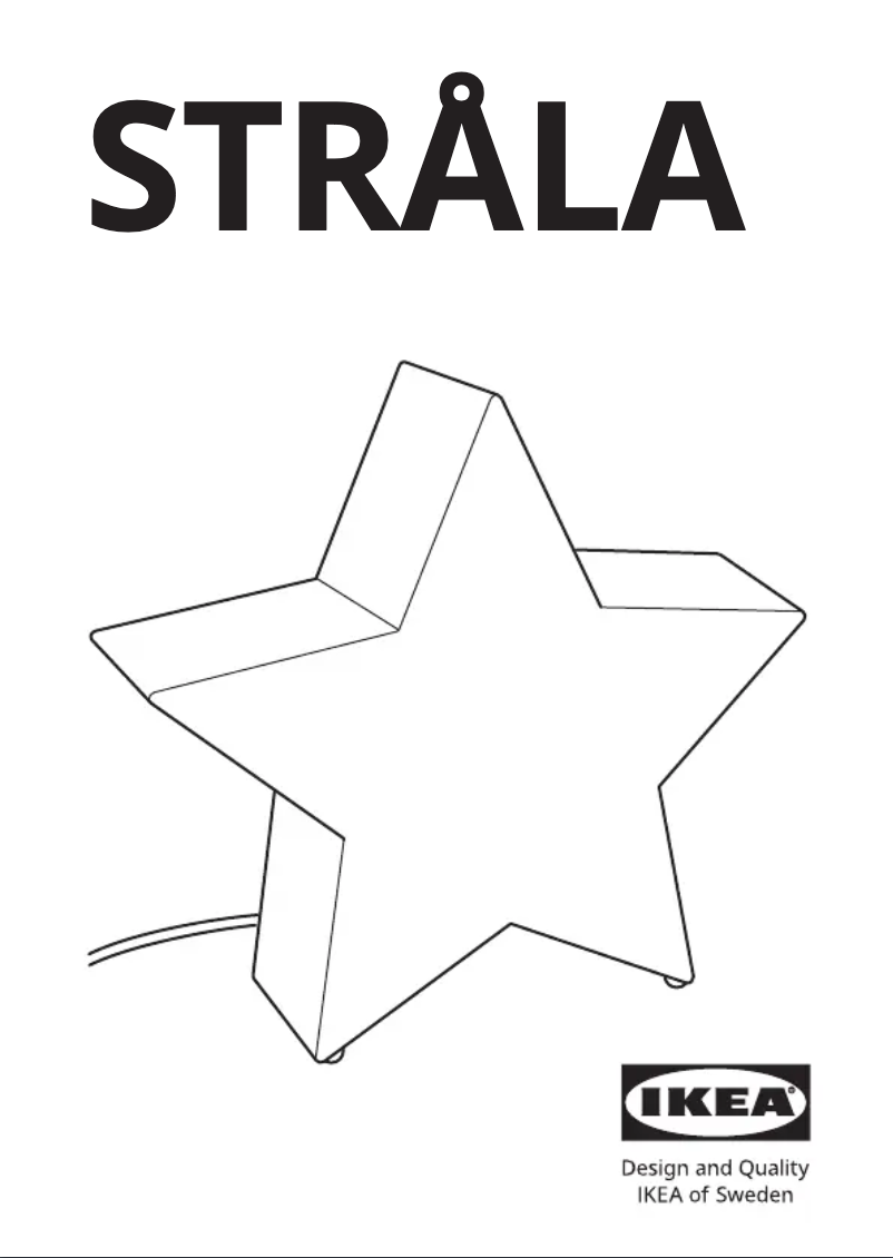 Image de la première page du manuel de l'appareil STRÅLA 605.330.76