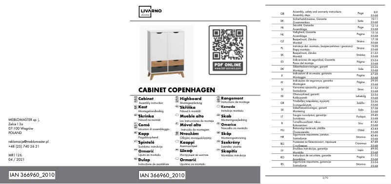 Page n°1 - Manuel utilisateur Livarno Lux MR1126