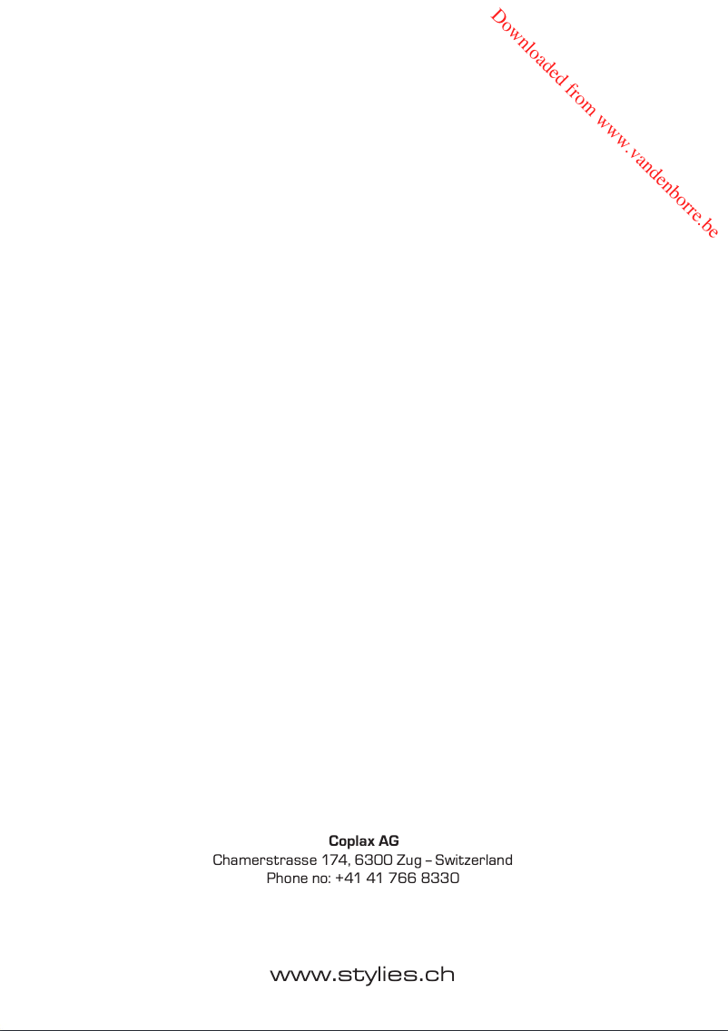 Page n°1 - Manuel utilisateur Stylies TAURUS