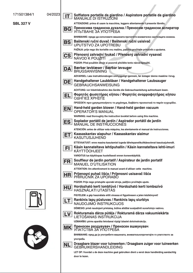 Page 1 de la notice Manuel utilisateur Stiga BL 530 V