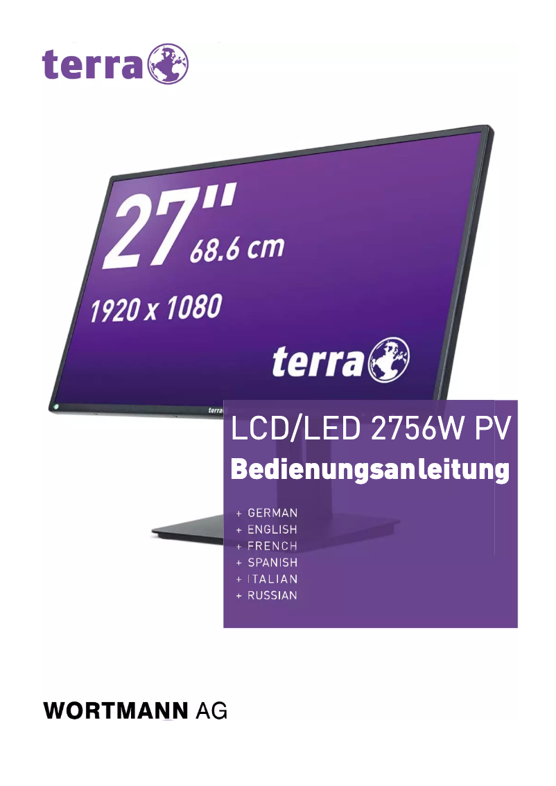 Page n°1 - Manuel utilisateur Wortmann AG LED 2756W PV