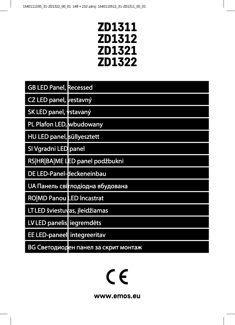 Imagen de la primera página del manual del dispositivo ZD1322