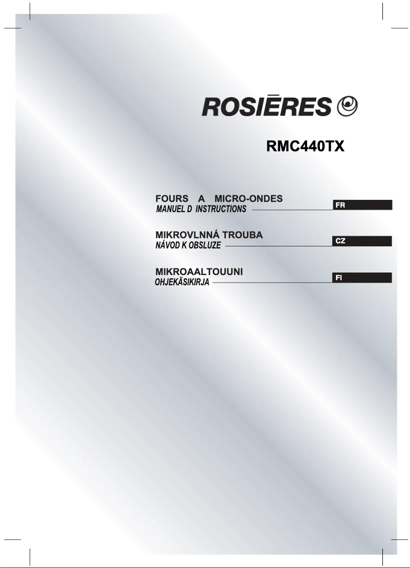 Image de la première page du manuel de l'appareil RMC 440 TX