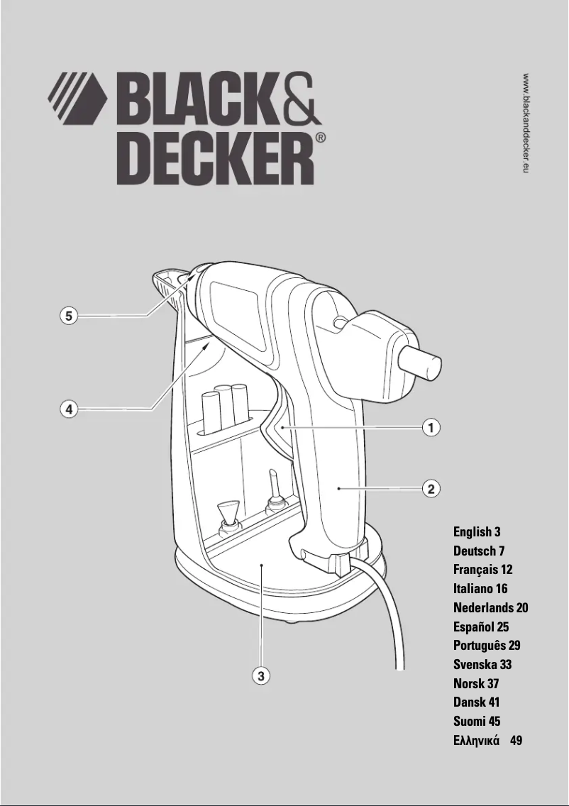 Page n°1 - Manuel utilisateur Black & Decker GG500