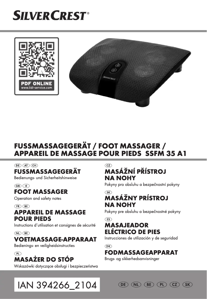Page n°1 - Manuel utilisateur SilverCrest SSFM 35 A1