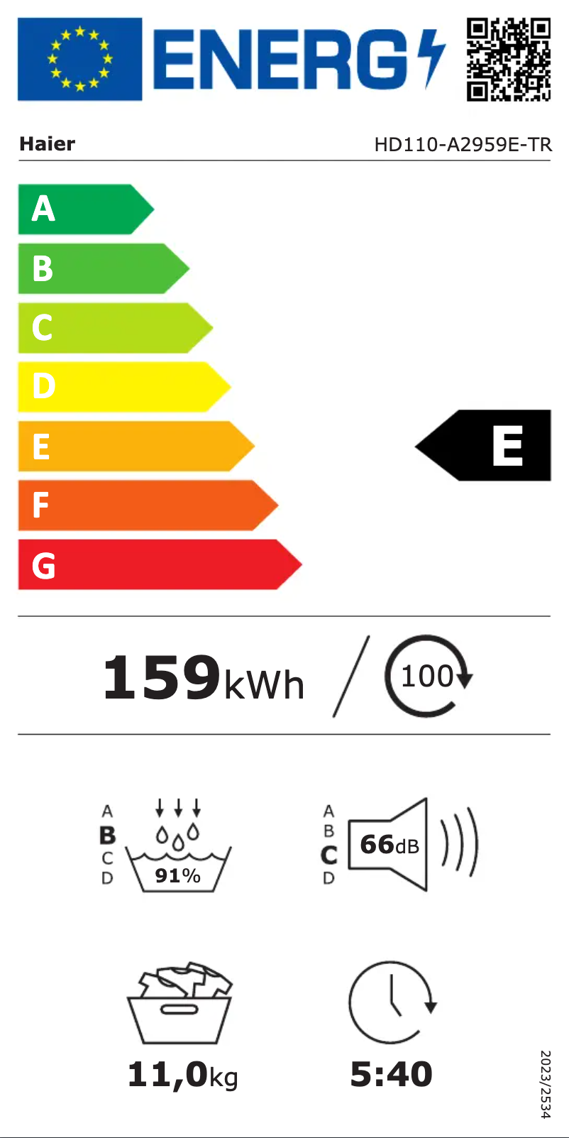 Page 1 de la notice Manuel utilisateur Haier HD11-A2959E