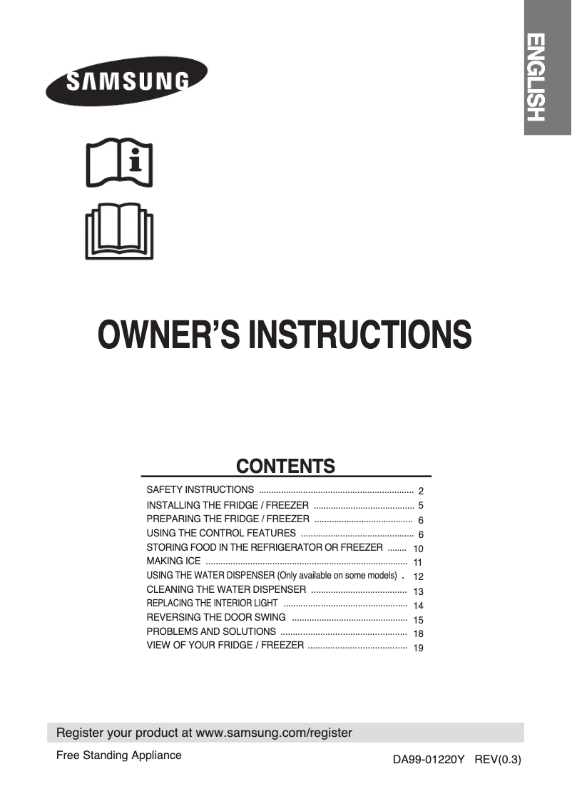 Page n°1 - Manuel utilisateur Samsung RL41HCIH