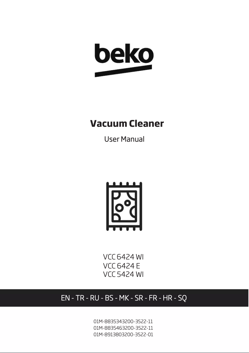 Page 1 de la notice Manuel utilisateur Beko VCC 6324 WI
