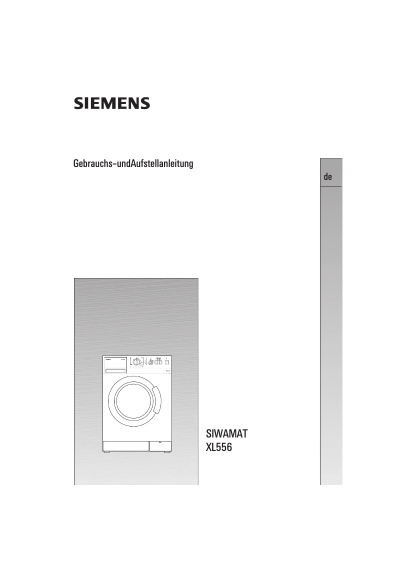 Page n°1 - Manuel utilisateur Siemens WM55660