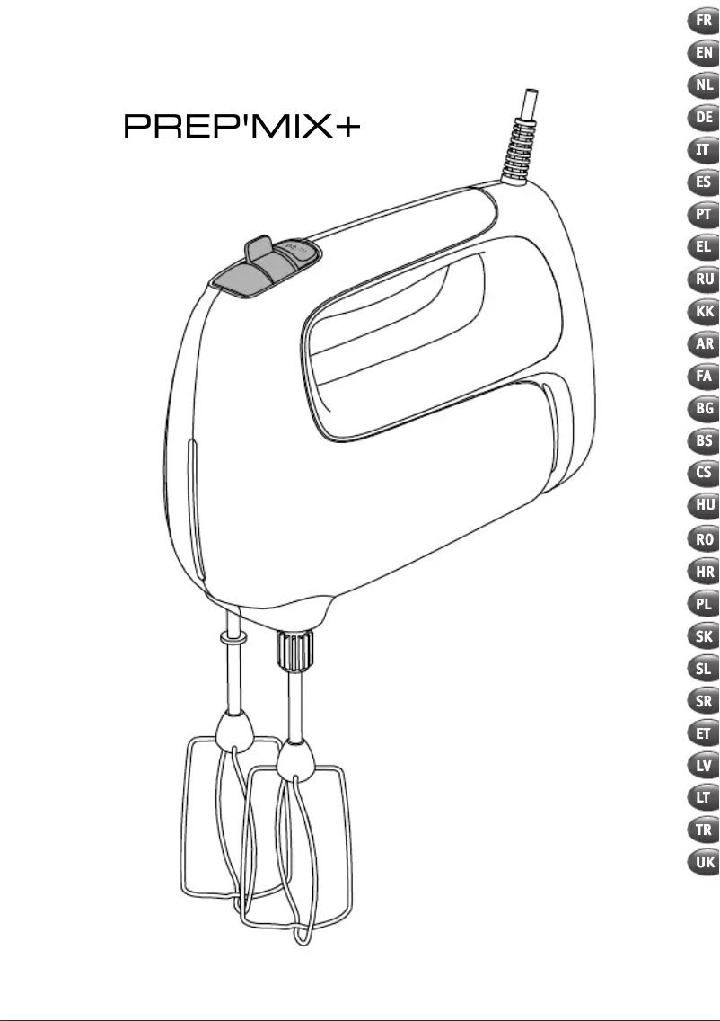 Page 1 de la notice Manuel utilisateur Tefal Prep'Mix HT4641