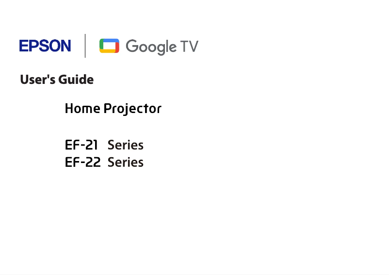 Image de la première page du manuel de l'appareil EF21W