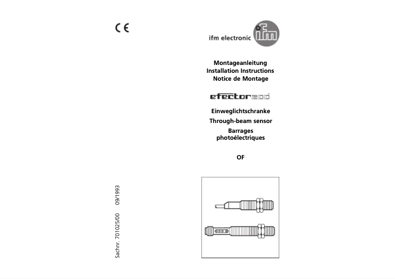 Page 1 de la notice Manuel utilisateur IFM OF5030