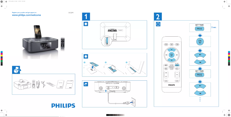 Page n°1 - Guide de démarrage rapide Philips DC291