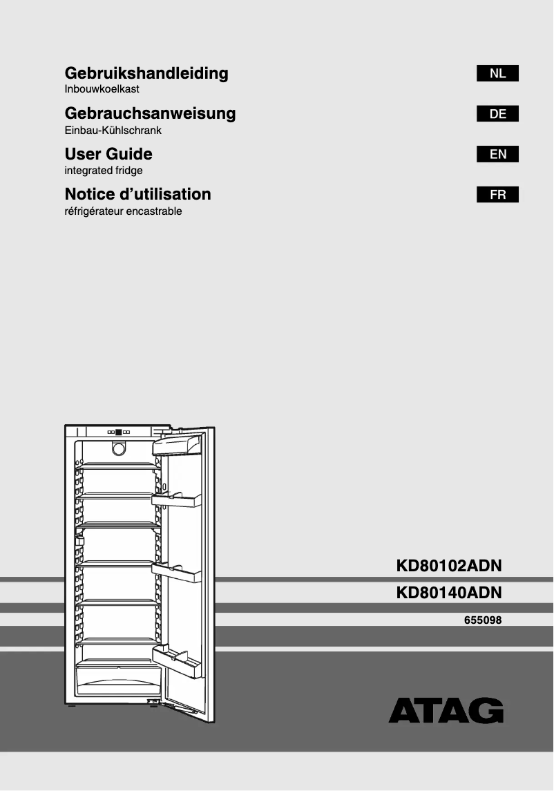 Page 1 de la notice Mode d'emploi Atag KD80140ADN