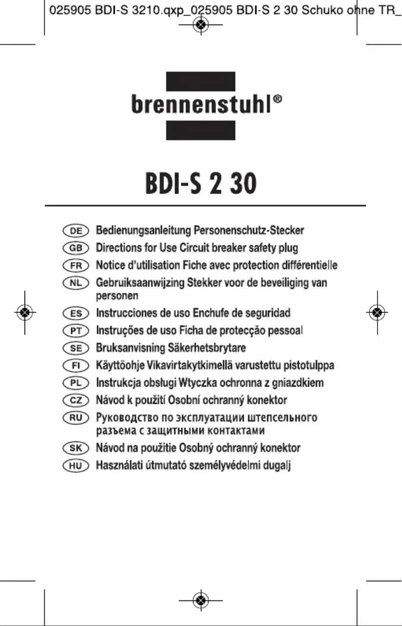 Page 1 de la notice Manuel utilisateur Brennenstuhl 1168720010