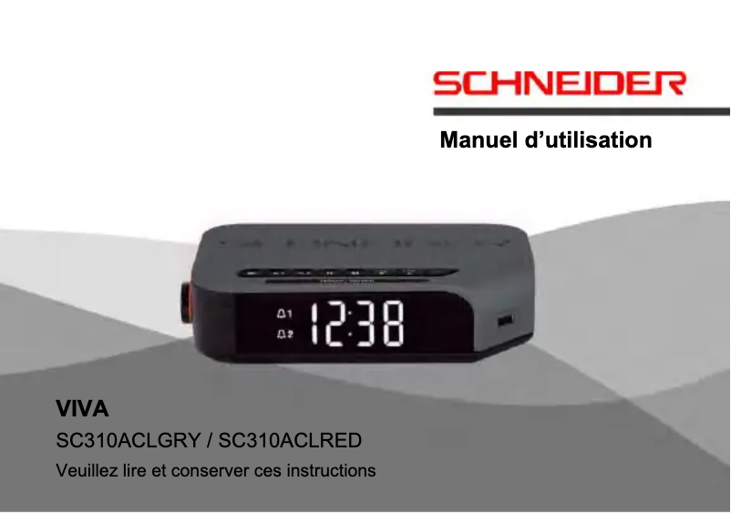 Page 1 de la notice Manuel utilisateur Schneider SC310ACLRED