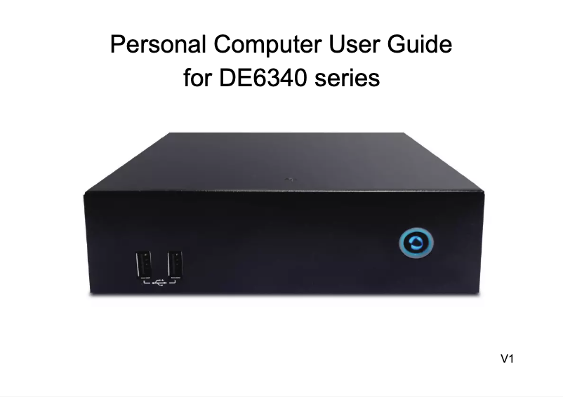 Page 1 de la notice Manuel utilisateur Aopen Digital Engine DE6340