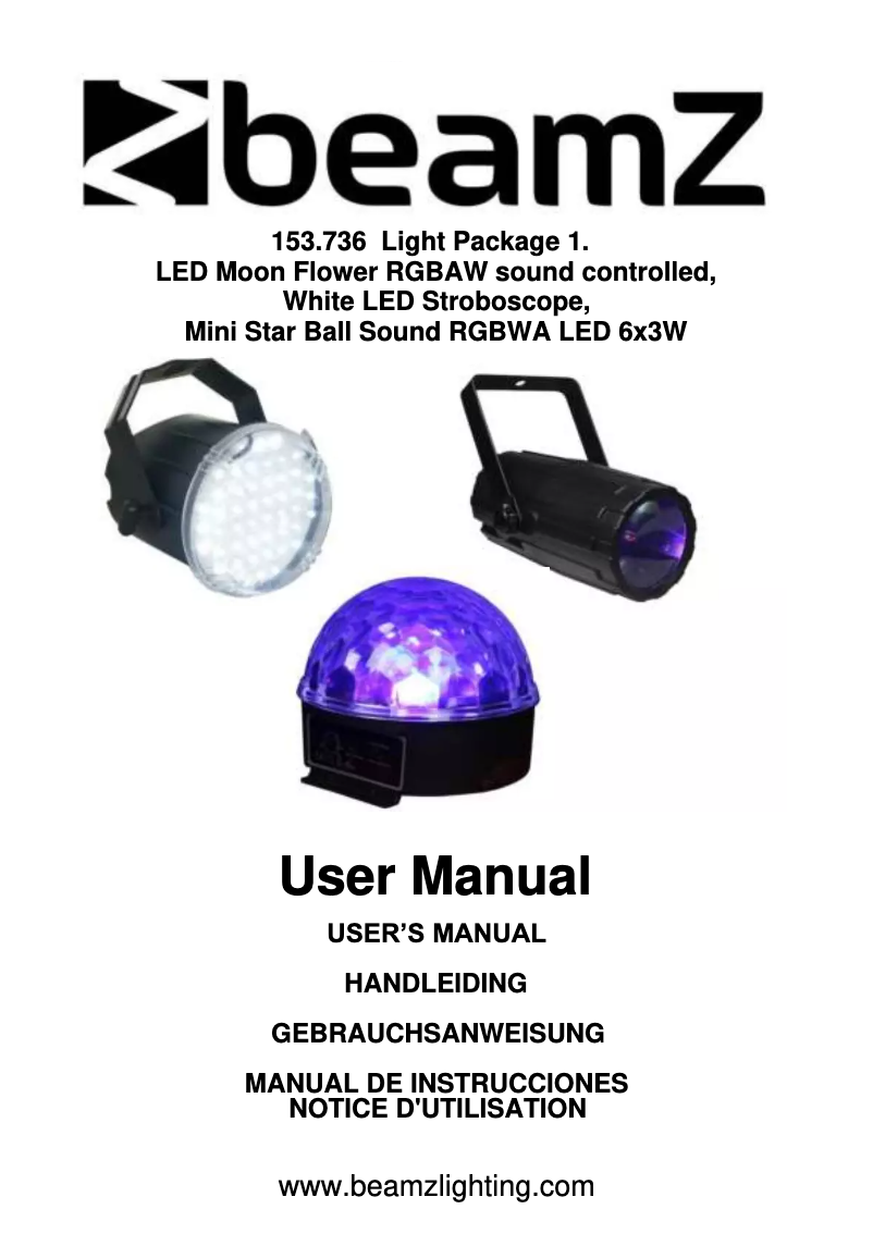 Page n°1 - Manuel utilisateur BeamZ Light Package 1 153.736