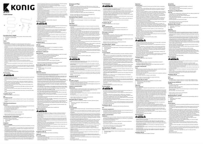 Page n°1 - Manuel utilisateur Konig KN-TH10