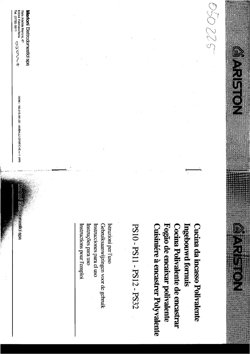 Page 1 de la notice Manuel utilisateur Ariston Thermo PS 32